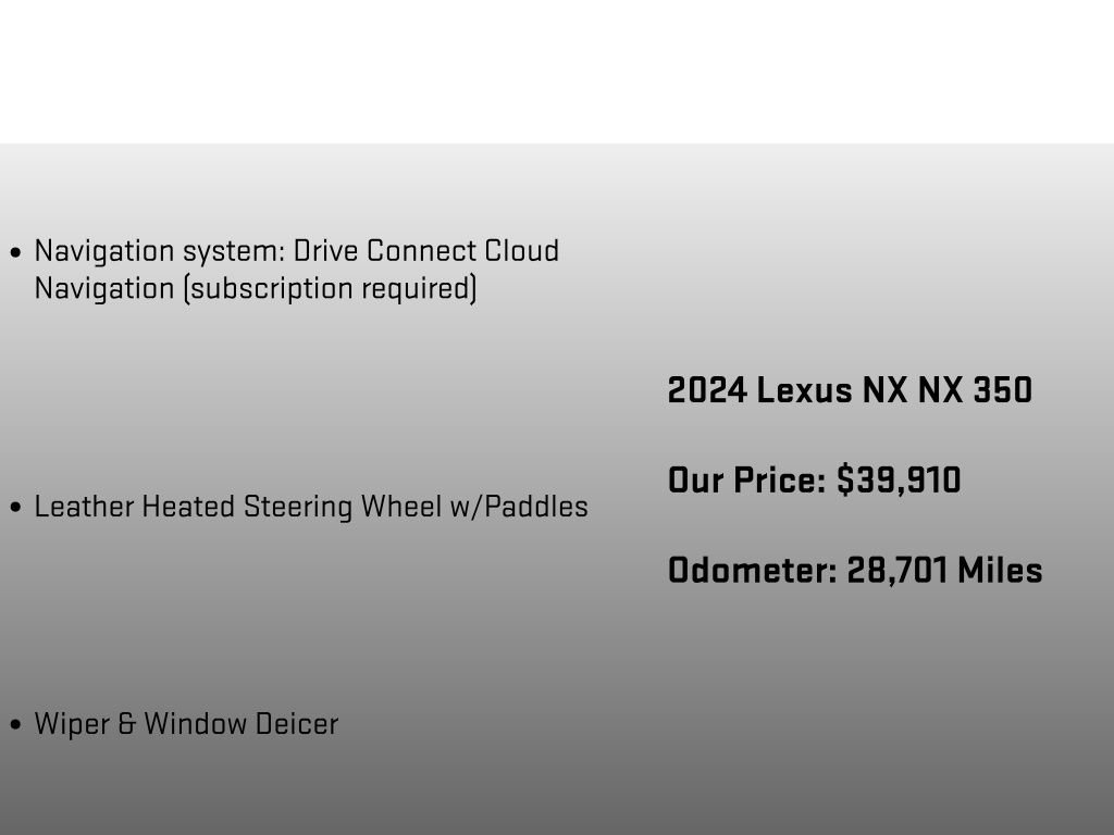 Used 2024 Lexus NX 350 AWD w/ Cold Area Package image 18