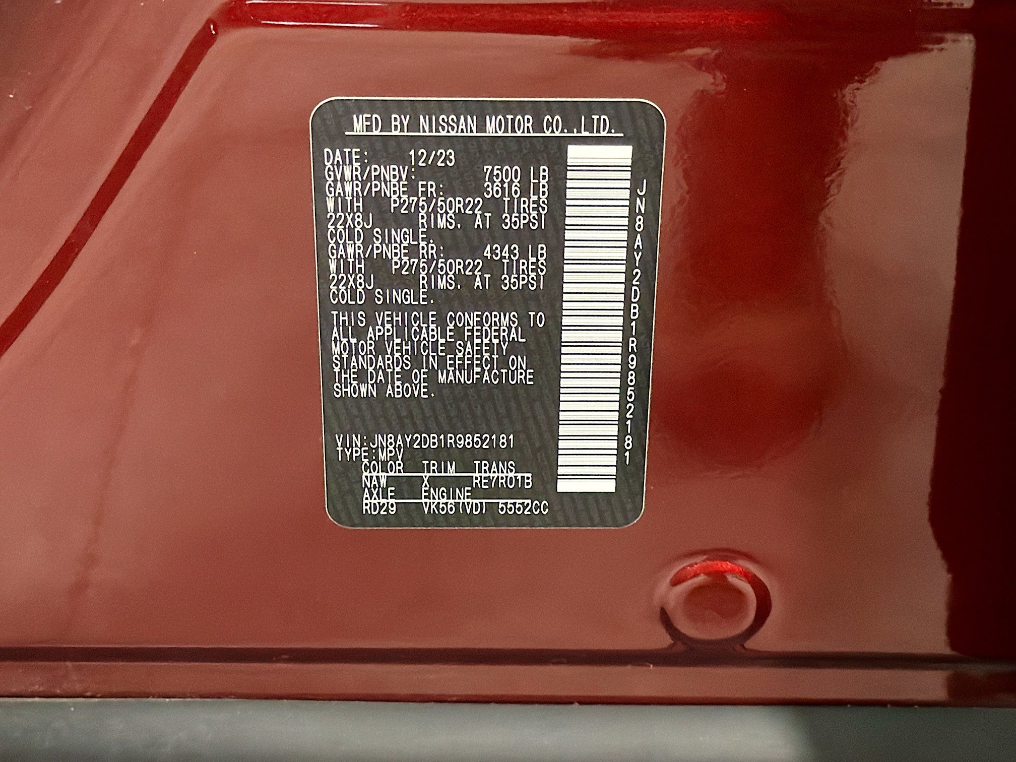 Used 2024 Nissan Armada Platinum w/ Captain's Chairs Package AWD/4WD image 43