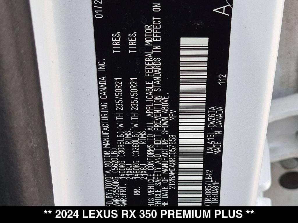 Used 2024 Lexus RX 350 Premium Plus w/ Convenience Package AWD/4WD image 29