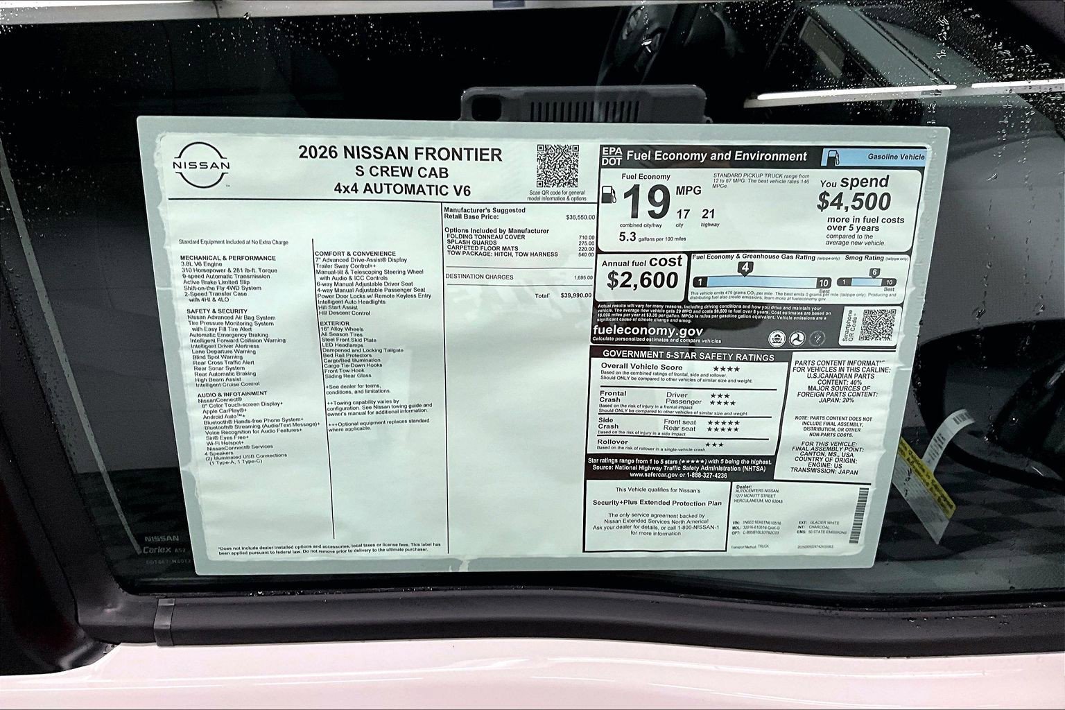 New 2026 Nissan Frontier S w/ Tow Package AWD/4WD image 36