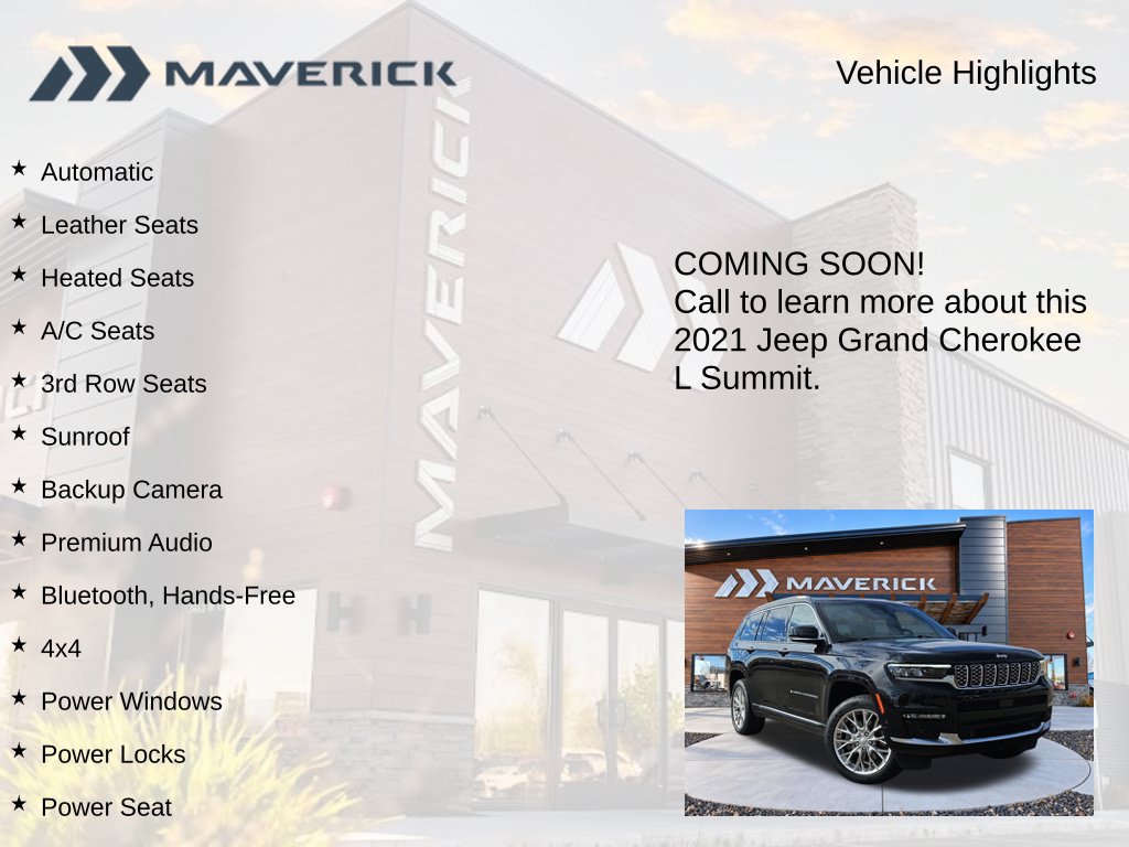 Used 2021 Jeep Grand Cherokee L Summit w/ Advanced Protech Group IV AWD/4WD image 3