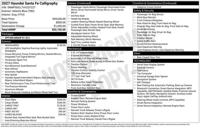 New 2027 Hyundai Santa Fe Calligraphy AWD/4WD image 4