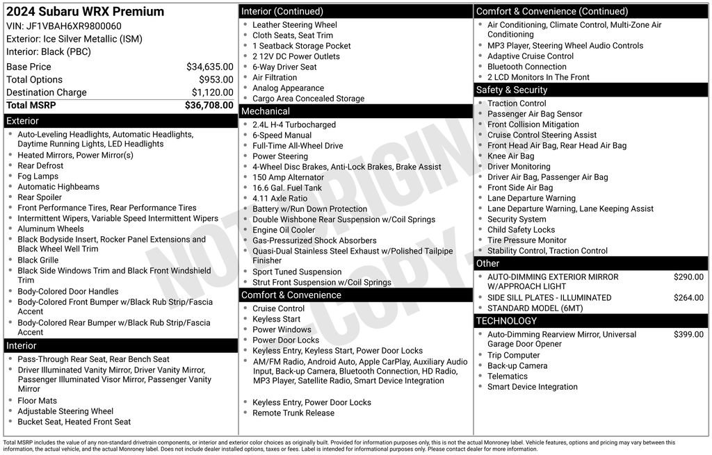 Used 2024 Subaru WRX Premium image 5