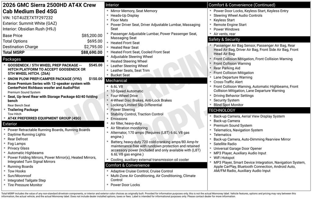 New 2026 GMC Sierra 2500 AT4X AWD/4WD image 2