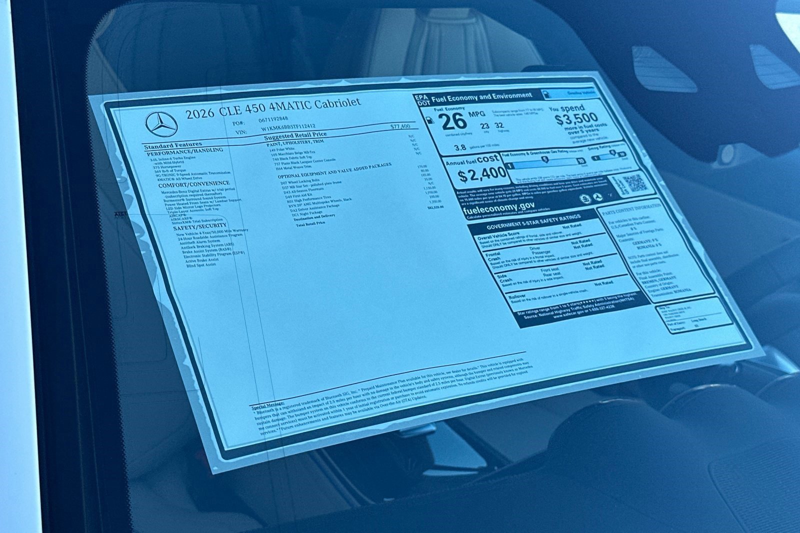 New 2026 Mercedes-Benz CLE 450 4MATIC Cabriolet image 29