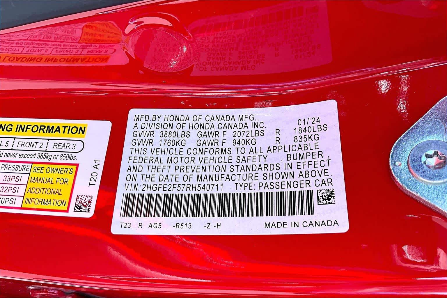 Used 2024 Honda Civic Sport image 36