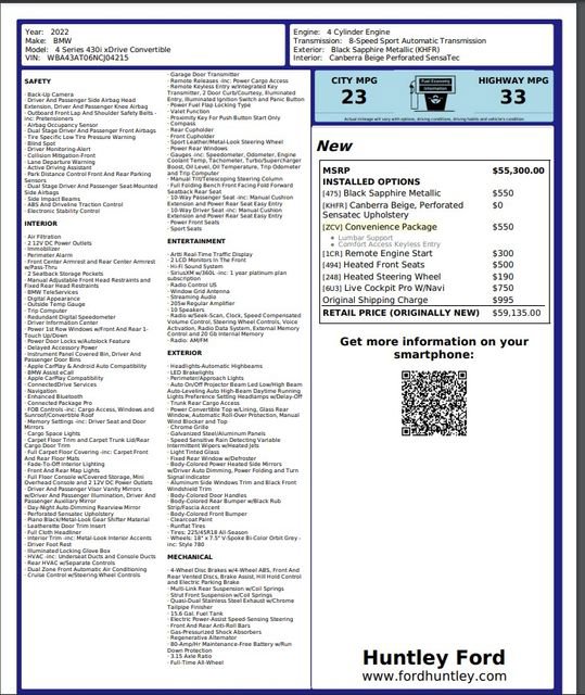 Used 2022 BMW 430i xDrive Convertible w/ Convenience Package image 8