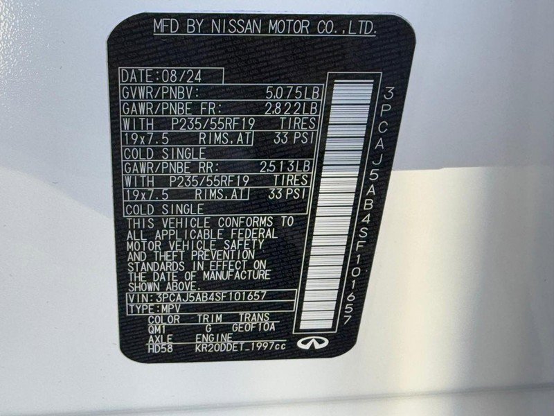 New 2025 INFINITI QX50 Pure image 15