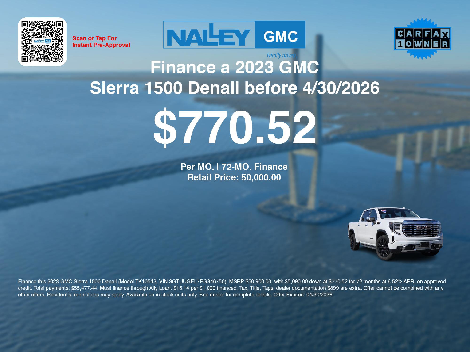 Used 2023 GMC Sierra 1500 Denali w/ Denali Reserve Package AWD/4WD image 3