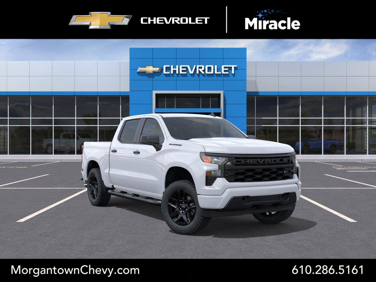 New 2026 Chevrolet Silverado 1500 Custom w/ Turbomax Blackout Package AWD/4WD image 1