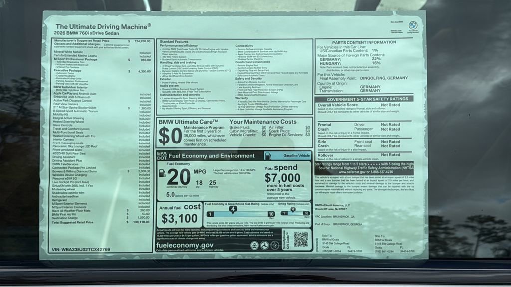 New 2026 BMW 760i xDrive w/ Executive Package image 27