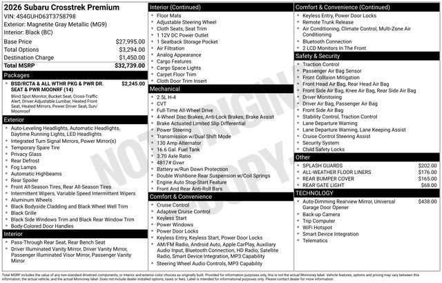 New 2026 Subaru Crosstrek 2.0i Premium image 5