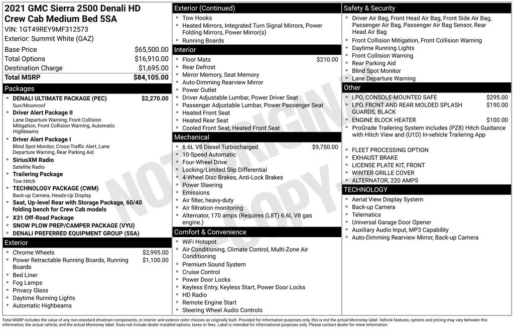 Certified 2021 GMC Sierra 2500 Denali w/ Denali Ultimate Package AWD/4WD image 53