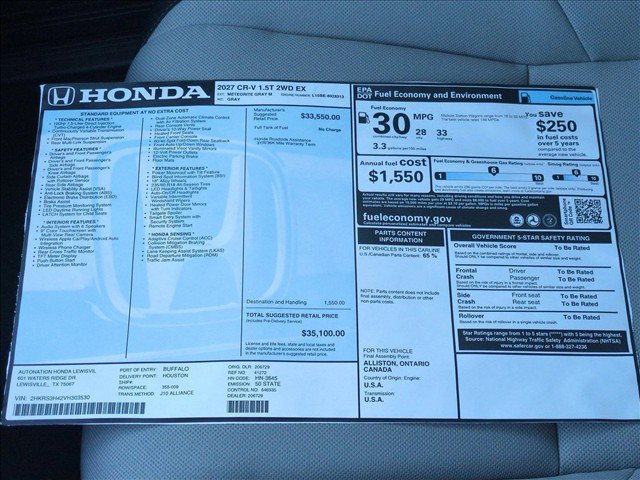 New 2027 Honda CR-V EX image 17