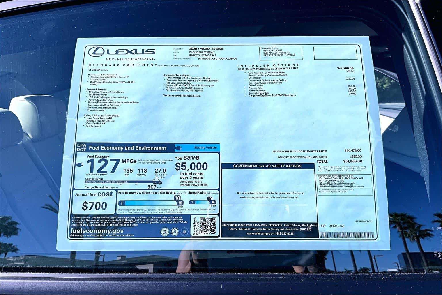 New 2026 Lexus ES 350e w/ Convenience Package FWD image 22