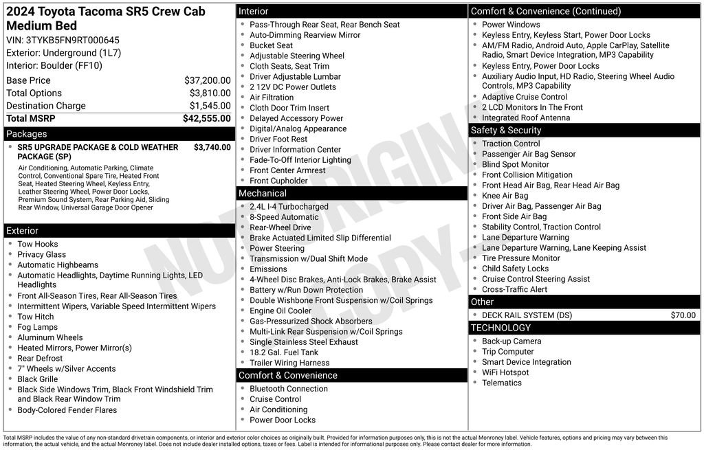 Used 2024 Toyota Tacoma SR5 RWD image 8