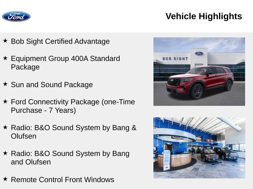 New 2026 Ford Explorer ST w/ Sun And Sound Package AWD/4WD image 2