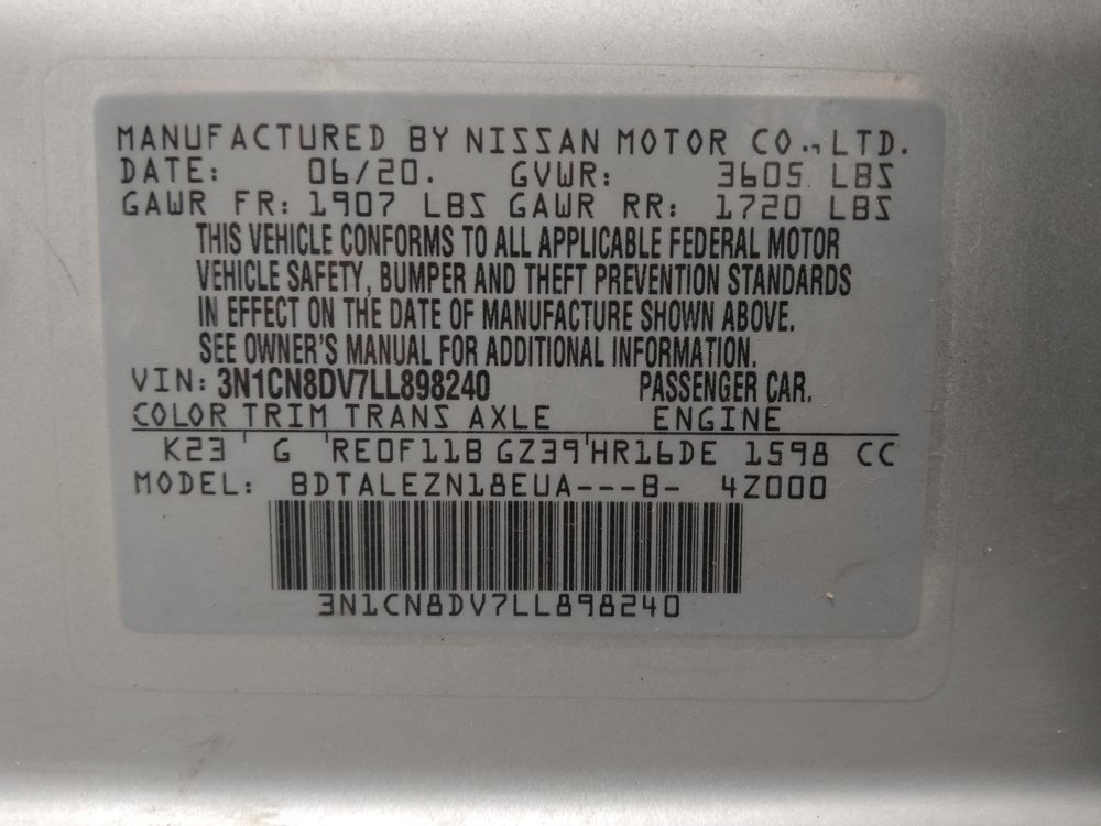 Used 2020 Nissan Versa S FWD image 33
