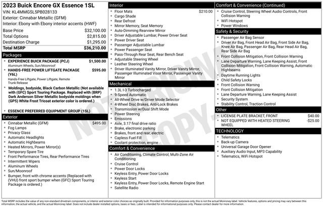 Used 2023 Buick Encore GX Essence w/ Experience Buick Package image 5