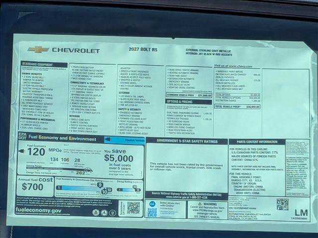 New 2027 Chevrolet Bolt RS w/ Technology Package image 18