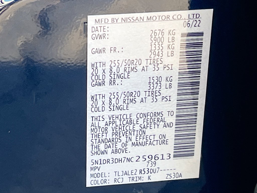 Used 2022 Nissan Pathfinder Platinum w/ Lighting Package (N93) FWD image 34