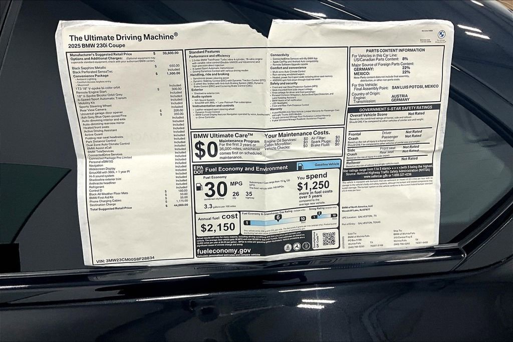 New 2025 BMW 230i Coupe w/ Convenience Package RWD image 34