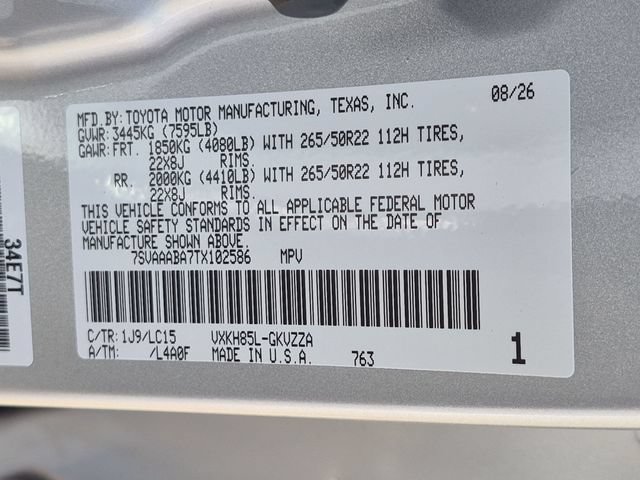 New 2026 Toyota Sequoia Capstone AWD/4WD image 33