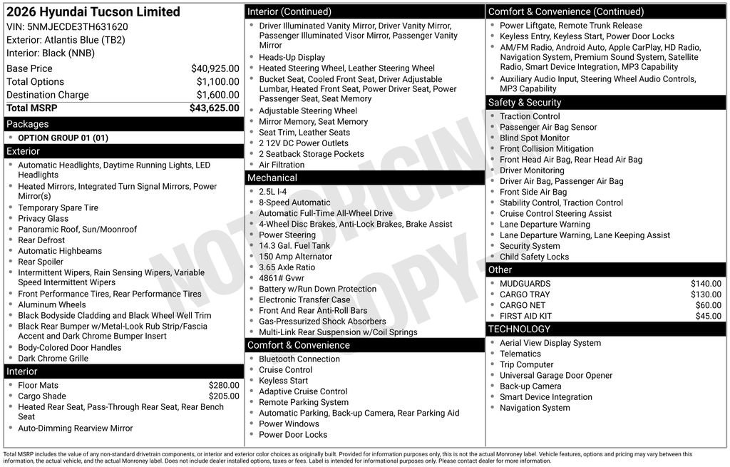 Certified 2026 Hyundai Tucson Limited AWD/4WD image 6