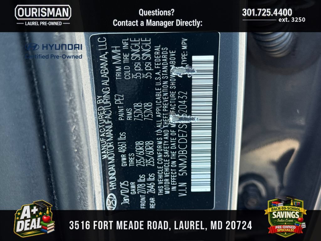 Certified 2025 Hyundai Tucson SEL AWD/4WD image 28