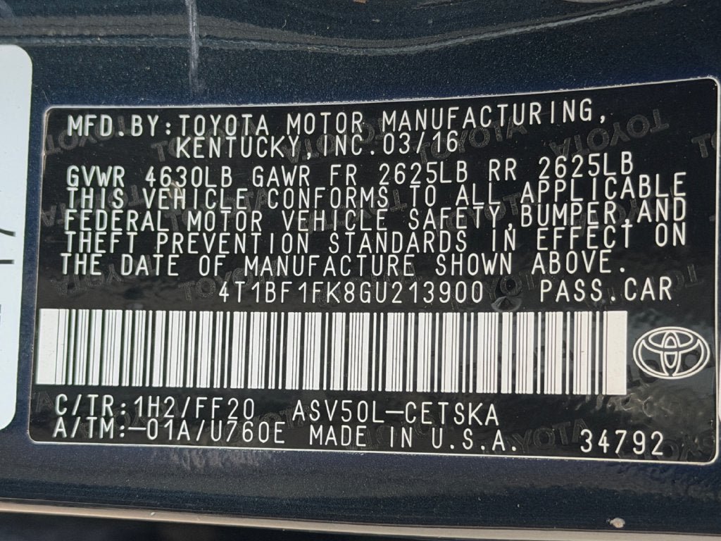 Used 2016 Toyota Camry SE FWD image 37