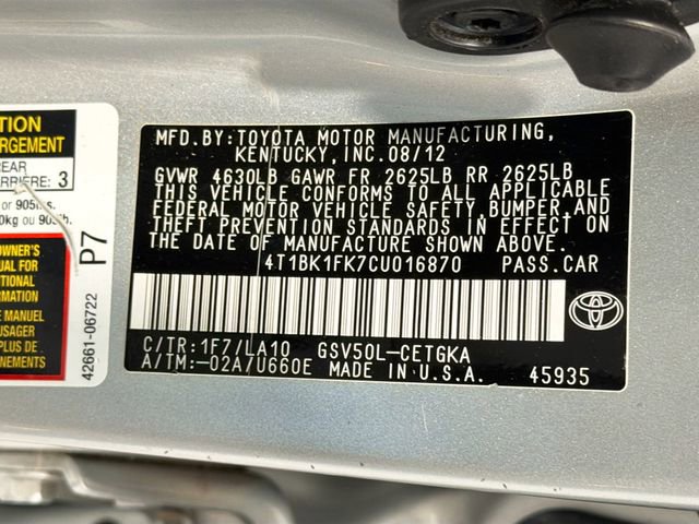 Used 2012 Toyota Camry XLE image 23