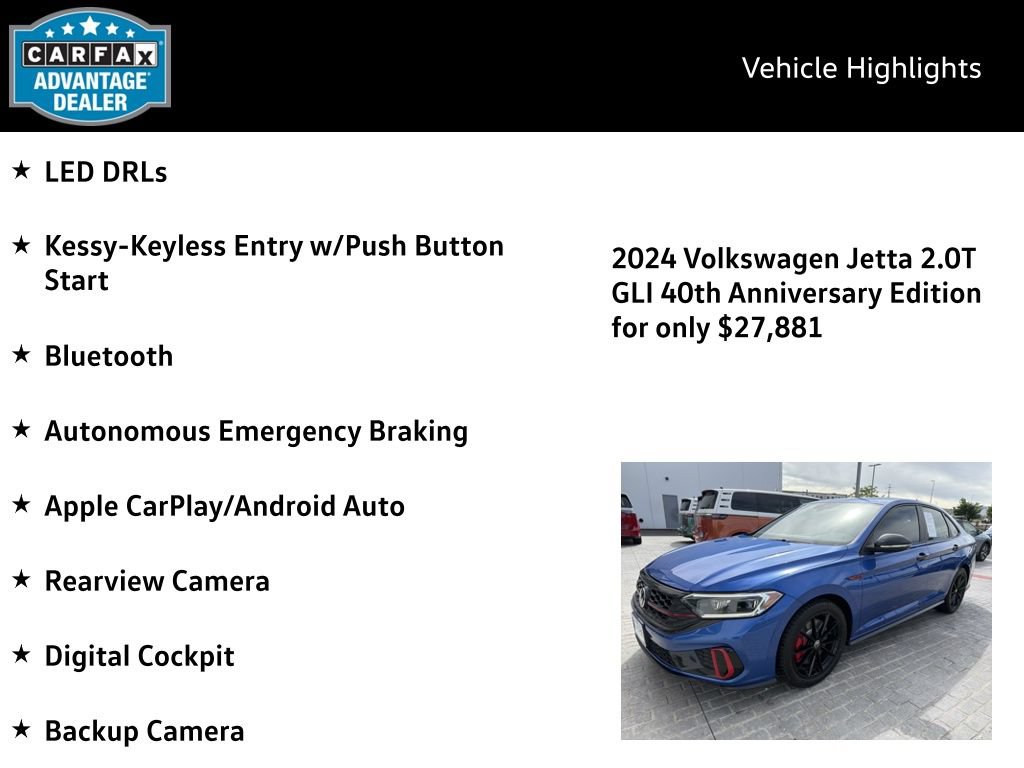 Used 2024 Volkswagen Jetta GLI 40th Anniversary Edition FWD image 4