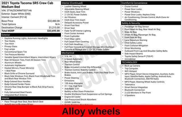 Used 2021 Toyota Tacoma SR5 RWD image 69