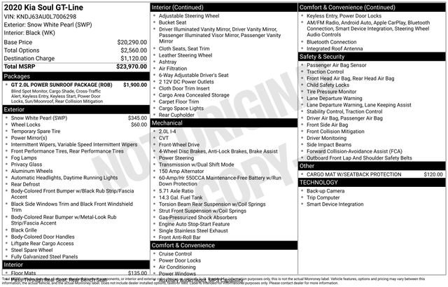 Used 2020 Kia Soul GT-Line w/ GT 2.0L Power Sunroof Package image 6