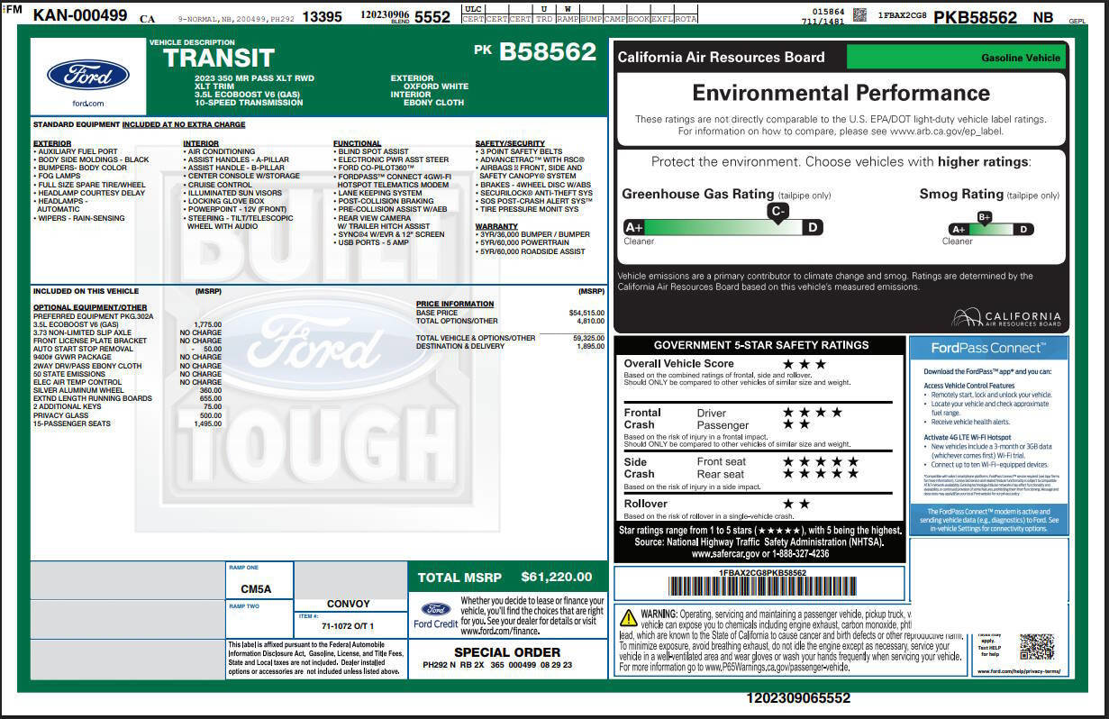 Used 2023 Ford Transit 350 XLT image 6