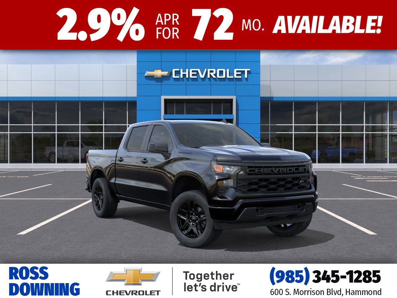 New 2026 Chevrolet Silverado 1500 Custom w/ LPO, Dark Essentials Package