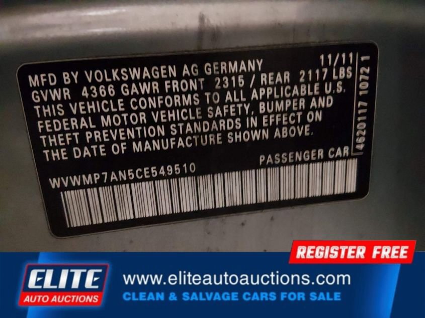 Used 2012 Volkswagen CC Sport image 15