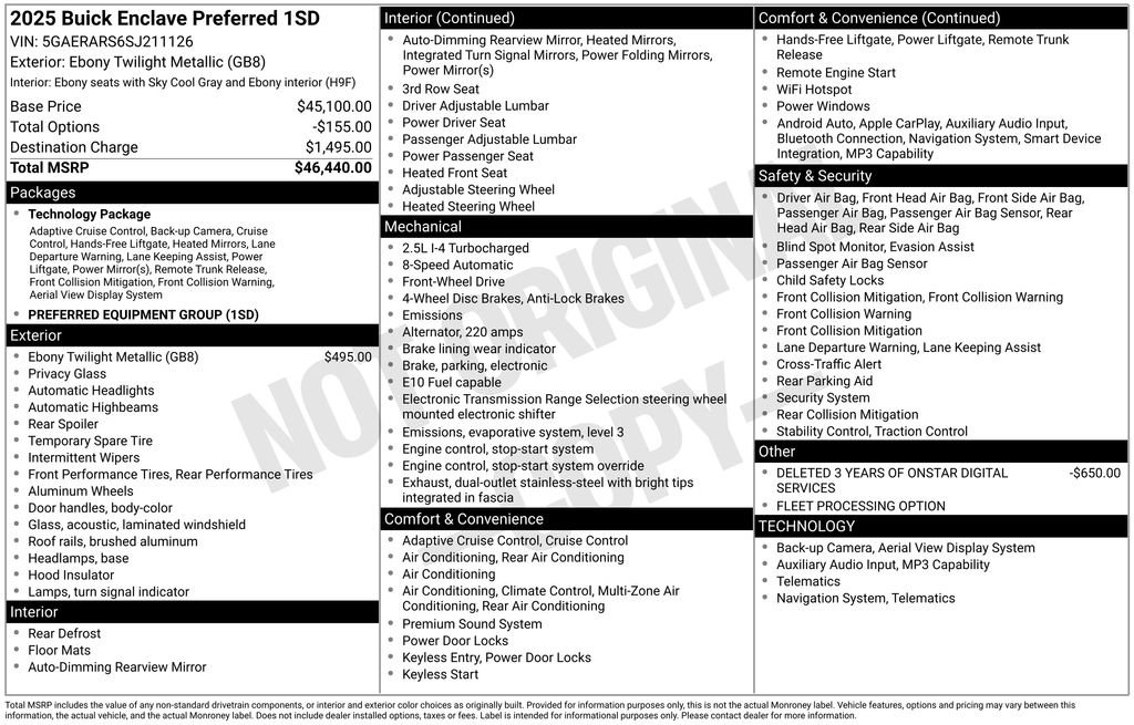 Used 2025 Buick Enclave Preferred FWD image 2