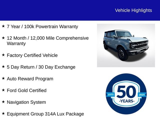 Used 2022 Ford Bronco Outer Banks AWD/4WD image 5