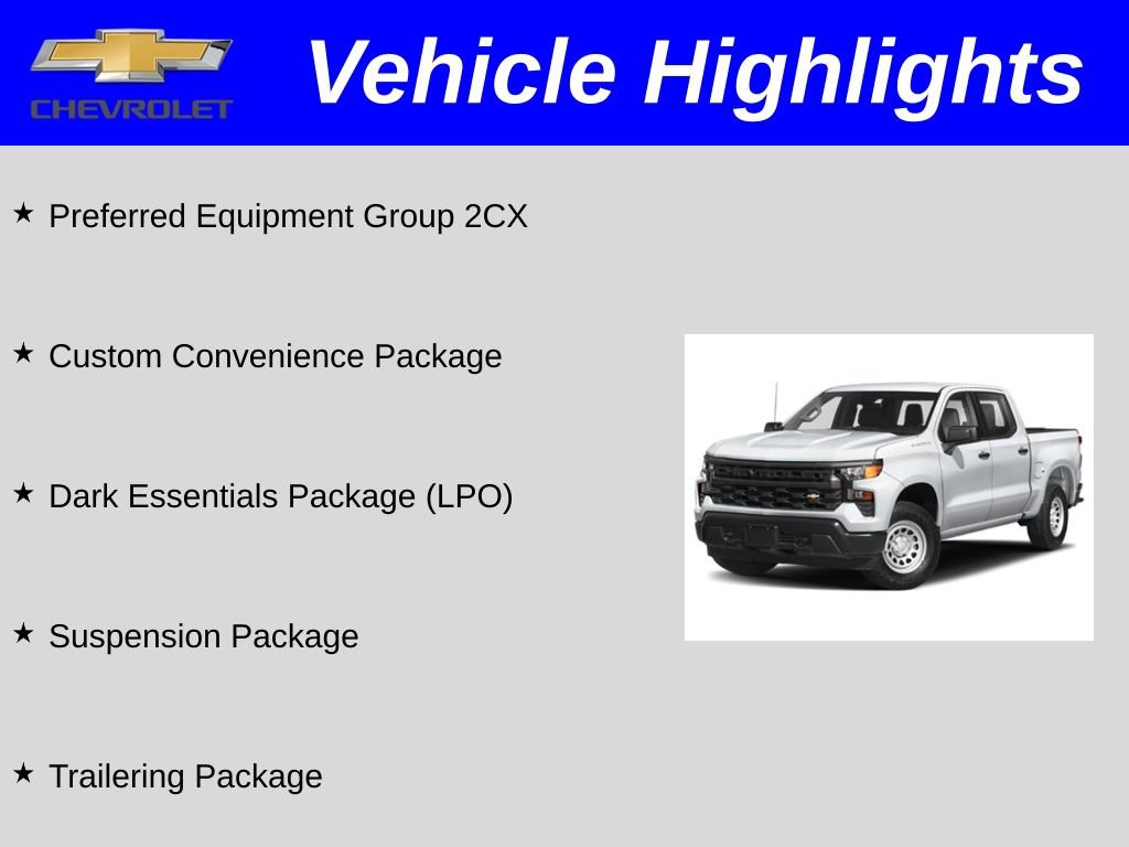 Used 2024 Chevrolet Silverado 1500 Custom Trail Boss w/ LPO, Dark Essentials Package image 2