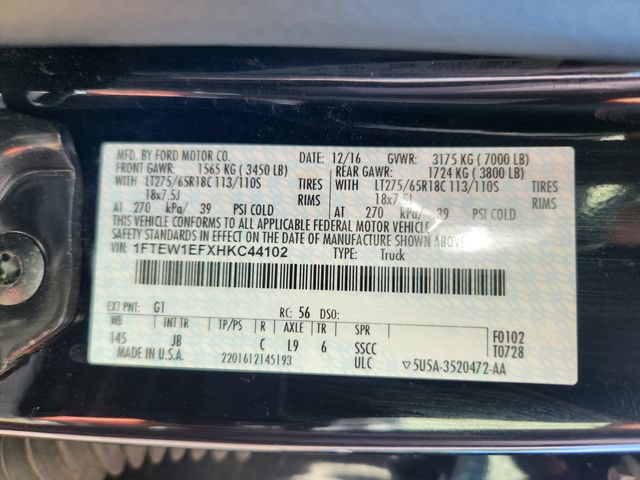 Certified 2017 Ford F150 XLT w/ Equipment Group 302A Luxury AWD/4WD image 26