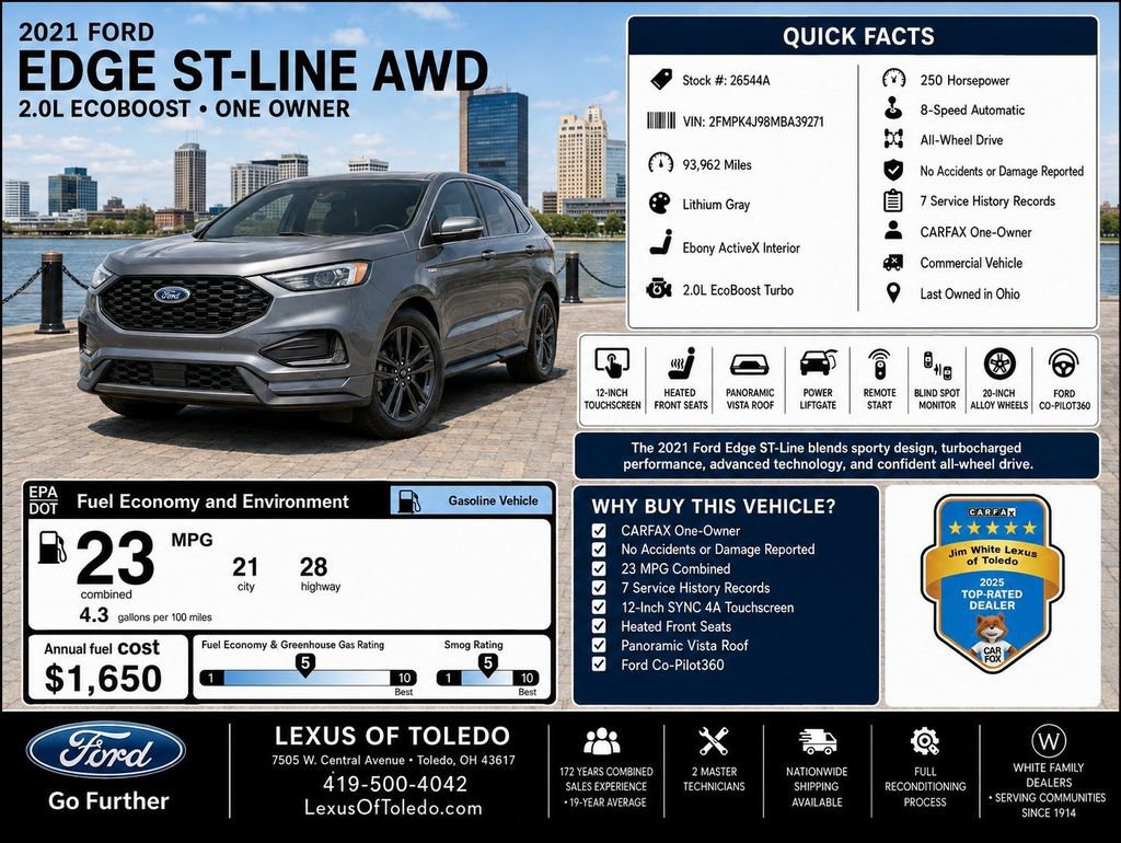 Used 2021 Ford Edge ST-Line AWD/4WD image 3