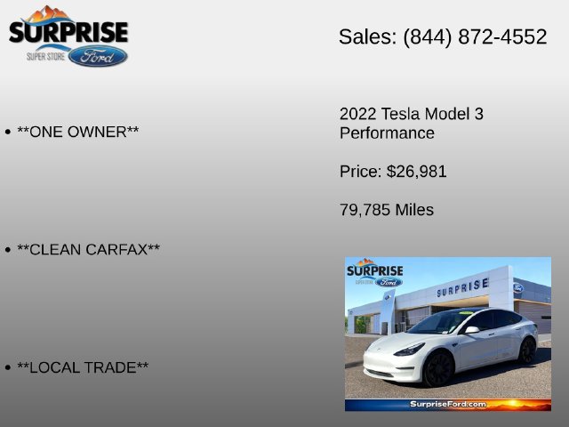 Used 2022 Tesla Model 3 Performance AWD/4WD image 6