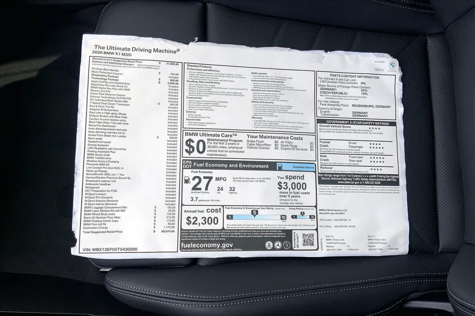 New 2026 BMW X1 M35i w/ Technology Package AWD/4WD image 21