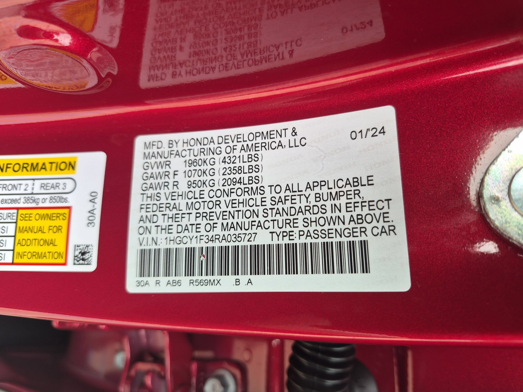 Used 2024 Honda Accord EX image 34