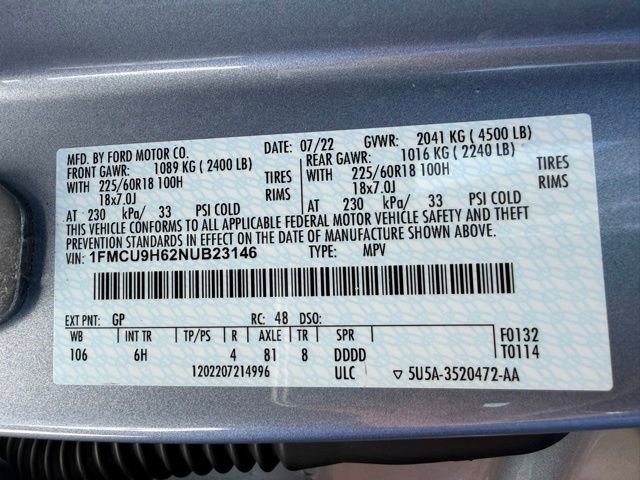 Used 2022 Ford Escape SEL image 43