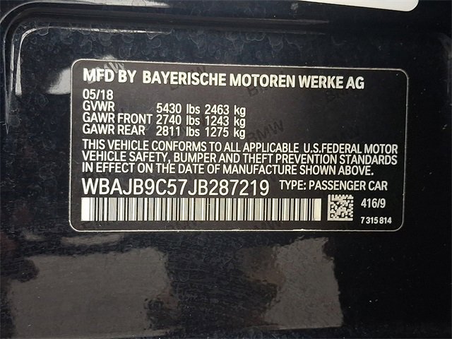 Used 2018 BMW M550i xDrive w/ Driving Assistance Package image 28