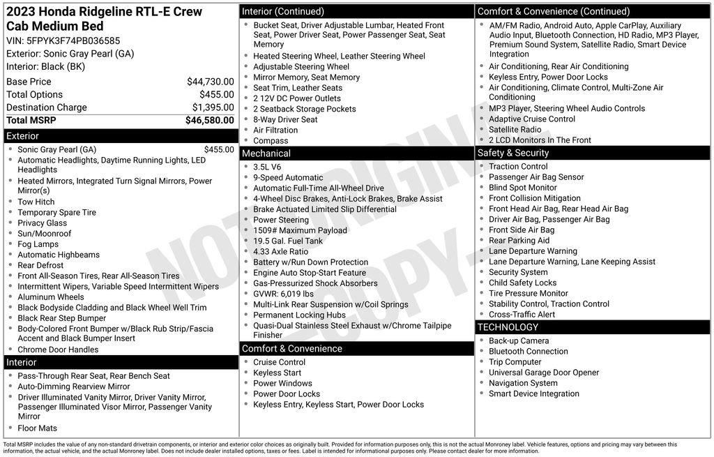 Used 2023 Honda Ridgeline RTL-E image 31