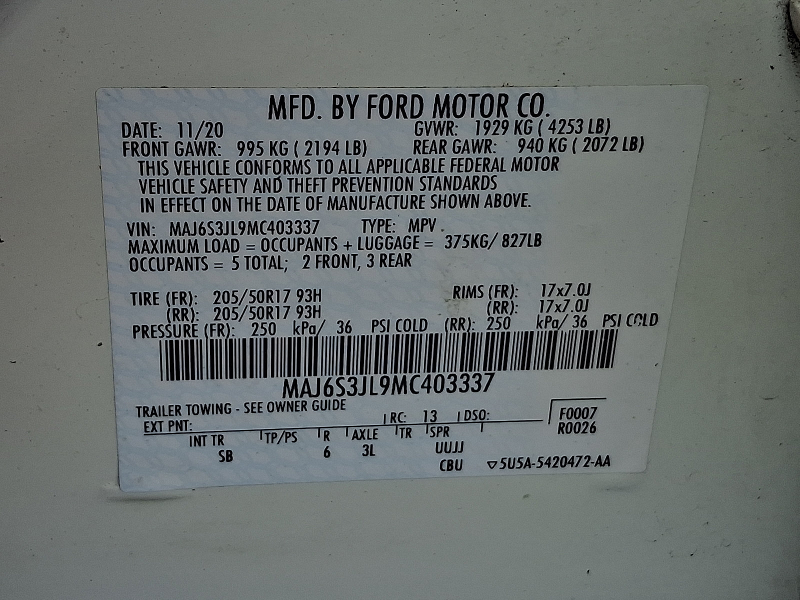 Certified 2021 Ford EcoSport SES AWD/4WD image 28