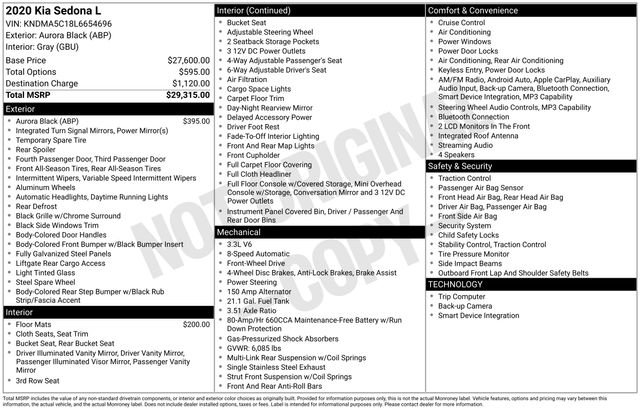 Used 2020 Kia Sedona L image 31